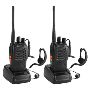 2-Way Radio Walkie Talkie with Mic FM Transceiver