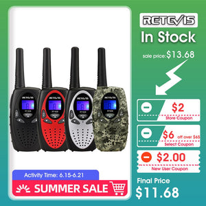 Mini Walkie Talkie 2pcs Kids Radio